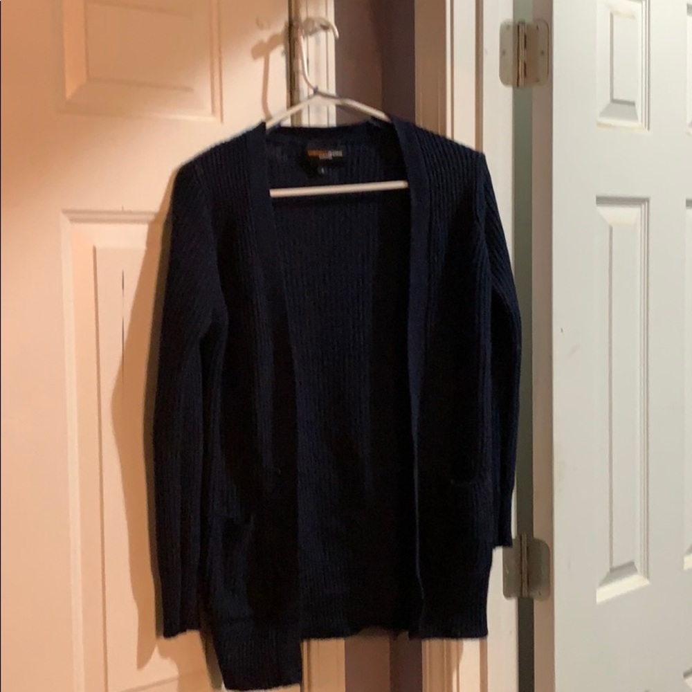 Dark blue cardigan sweater